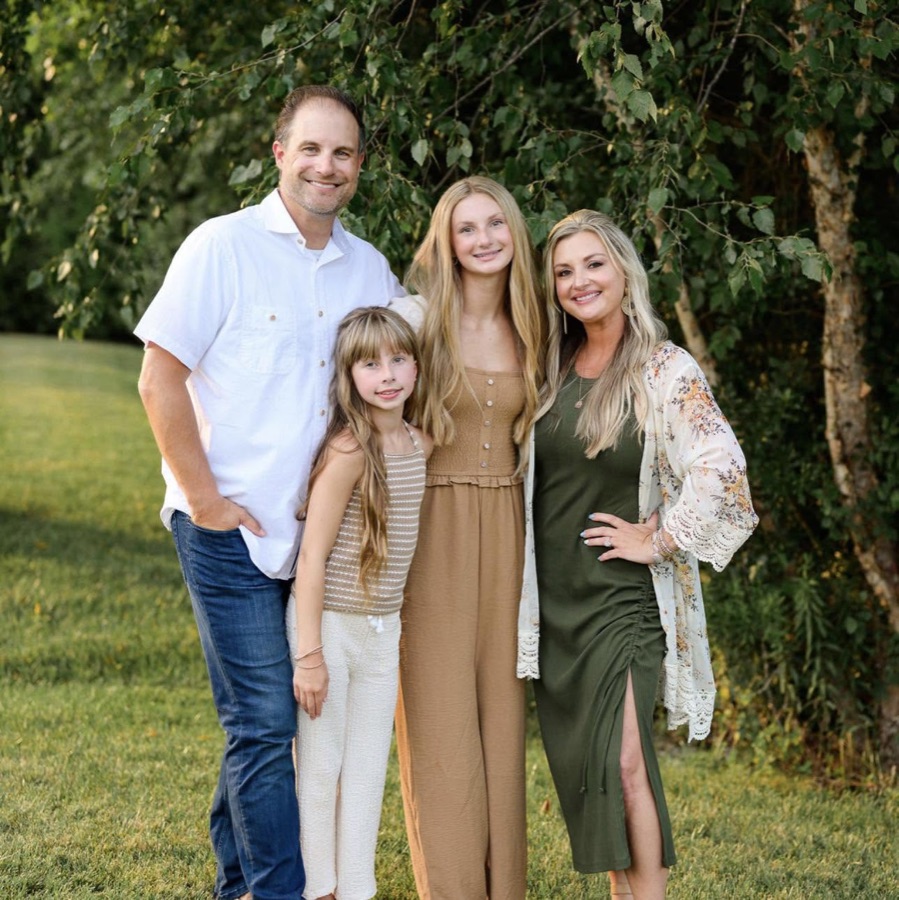 Adam Triplett with his family