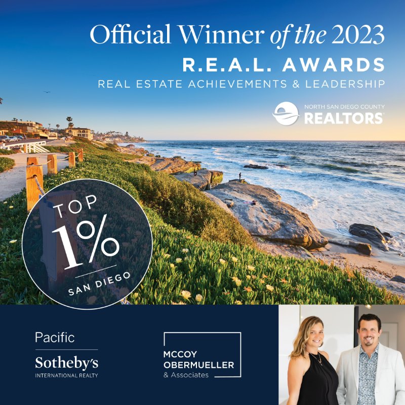 Official Winner of the 2023 R.E.A.L. Awards, Top 1% San Diego