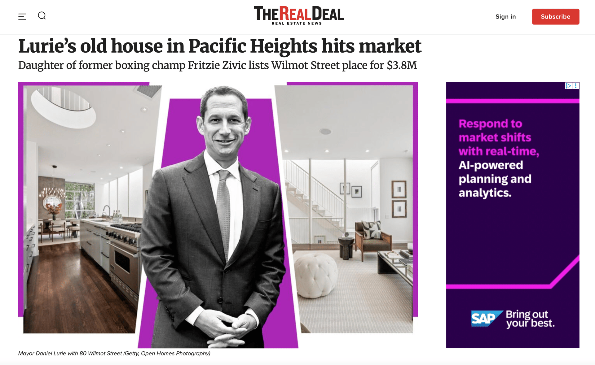 In the Headlines: Our San Francisco Listing for Sale is Featured in the Press