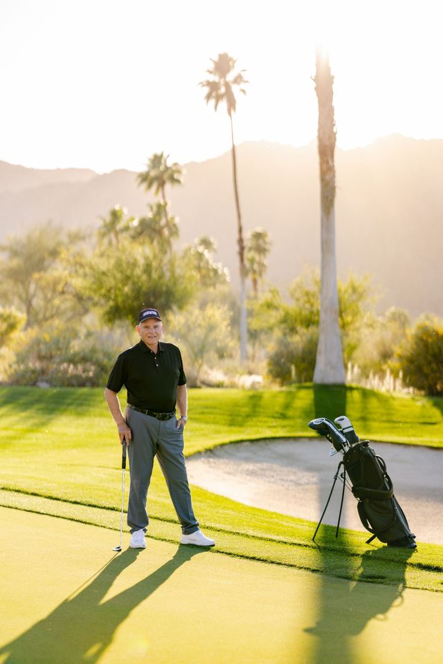 Steve James on the green at an Indian Wells area golf course